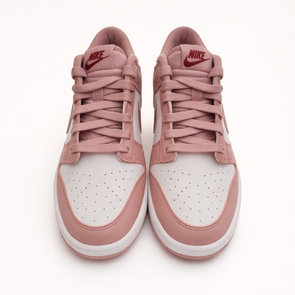 Nike Dunk Low GS Pink White Sneakers New in Box Youth 7Y Women 8.5 - Picture 4 of 10